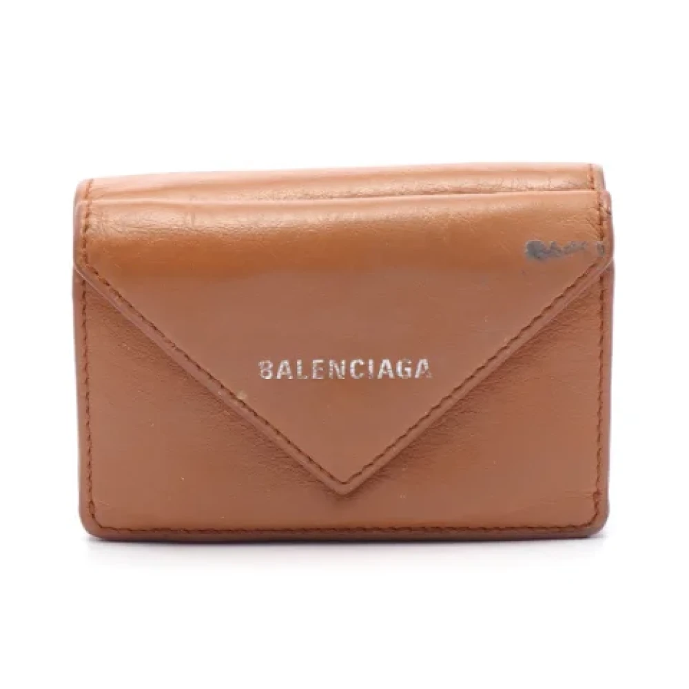 Balenciaga Vintage Pre-owned Fabric wallets Brown Dames