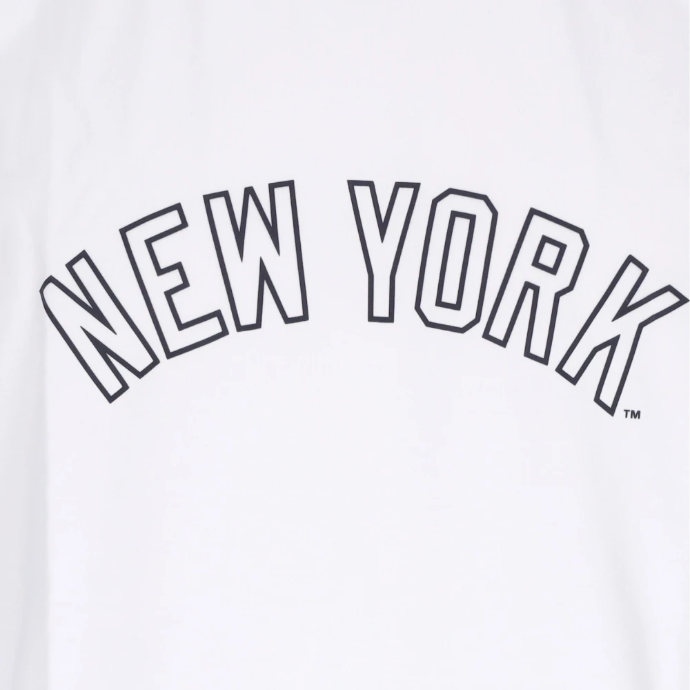 new era Yankees Wordmark Oversize Tee Wit White Heren