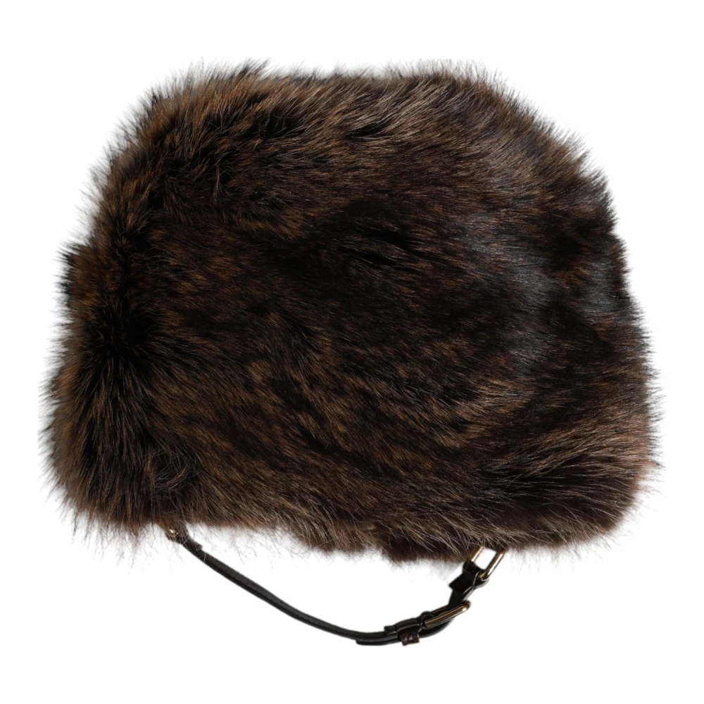 Dolce & Gabbana Women's Brown Accessories, 57 Cm, Fur Bucket Hat