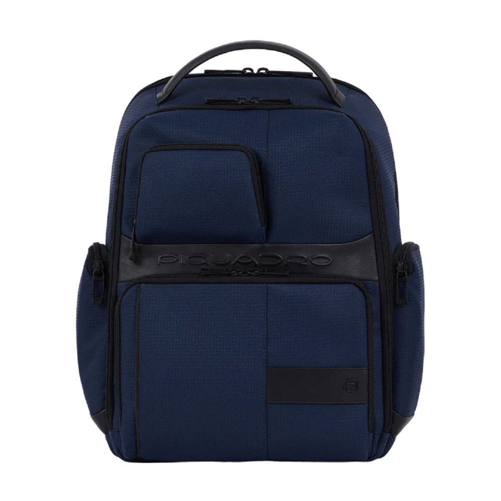 Piquadro Mænd Blå Taske, Herre, Blå, One Size, Polyester, Blå Laptop Rygsæk