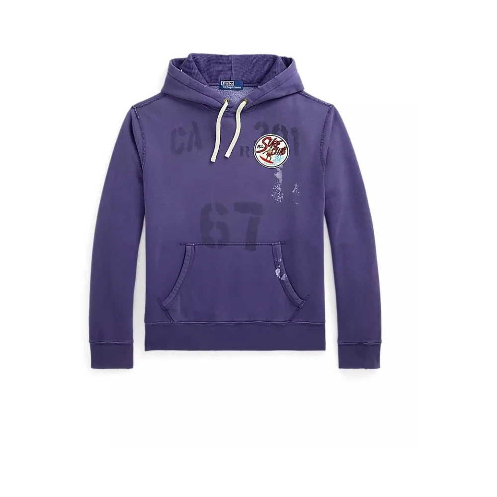 Polo Ralph Lauren Men's Purple Hoodies,, Hooded T-Shirt Small