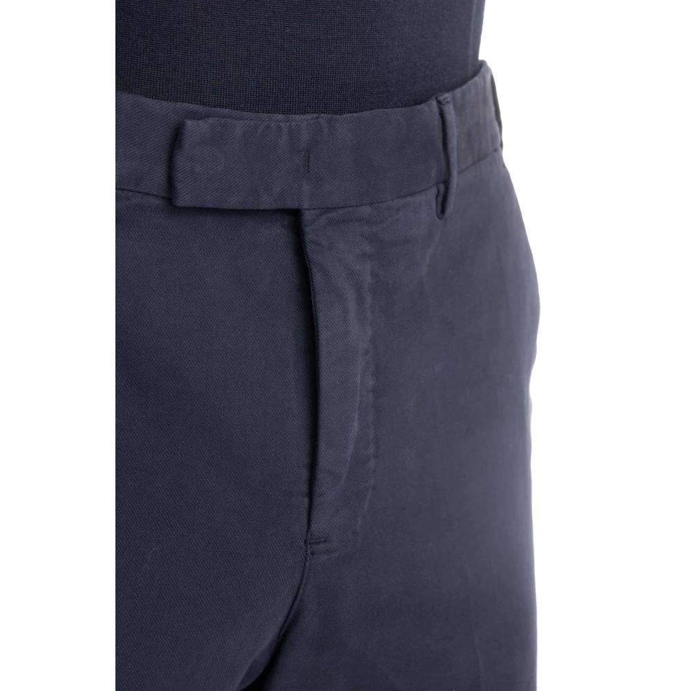 PT Torino Blauwe Diagonale Maatwerk Broek Blue Heren