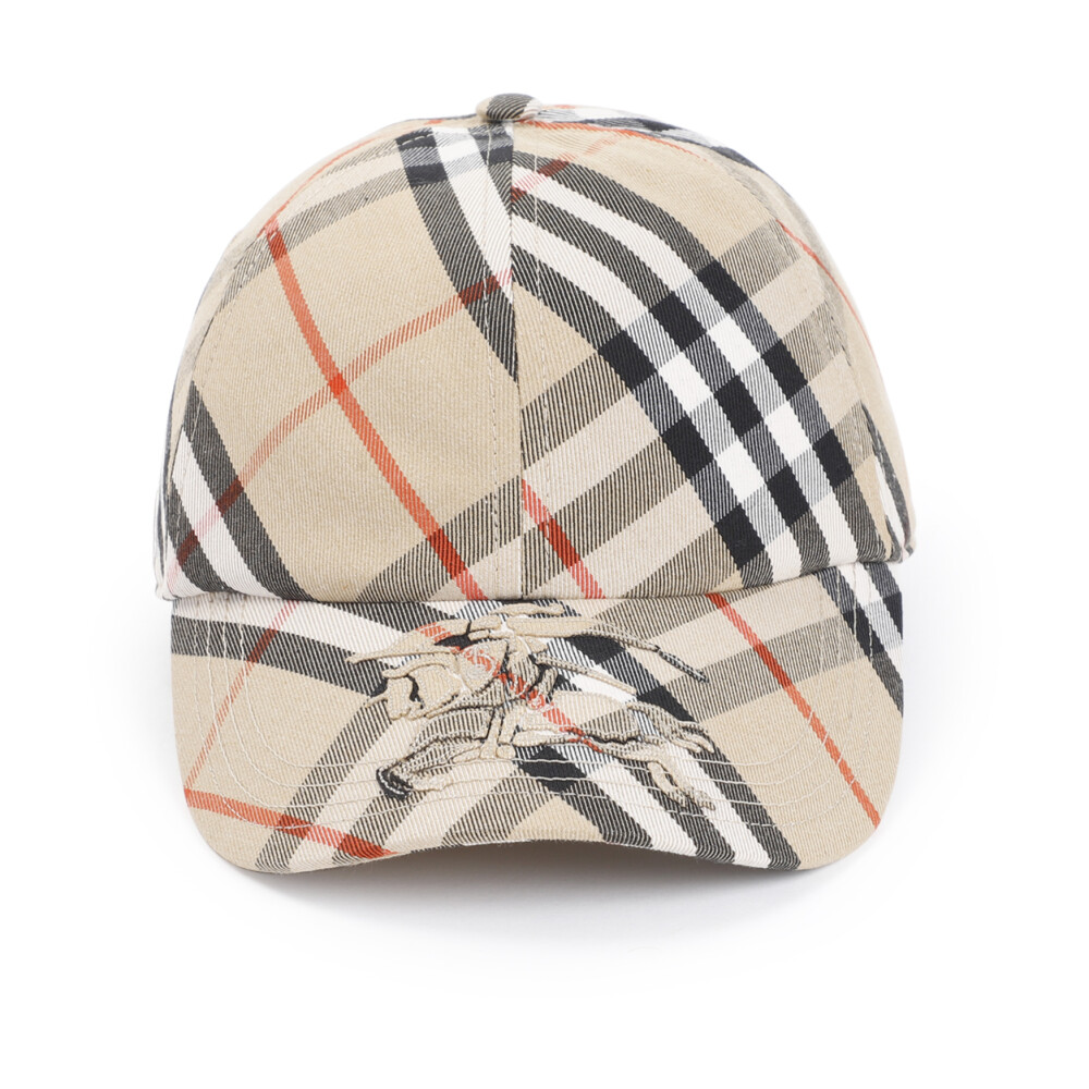 Check baseball fashion cap