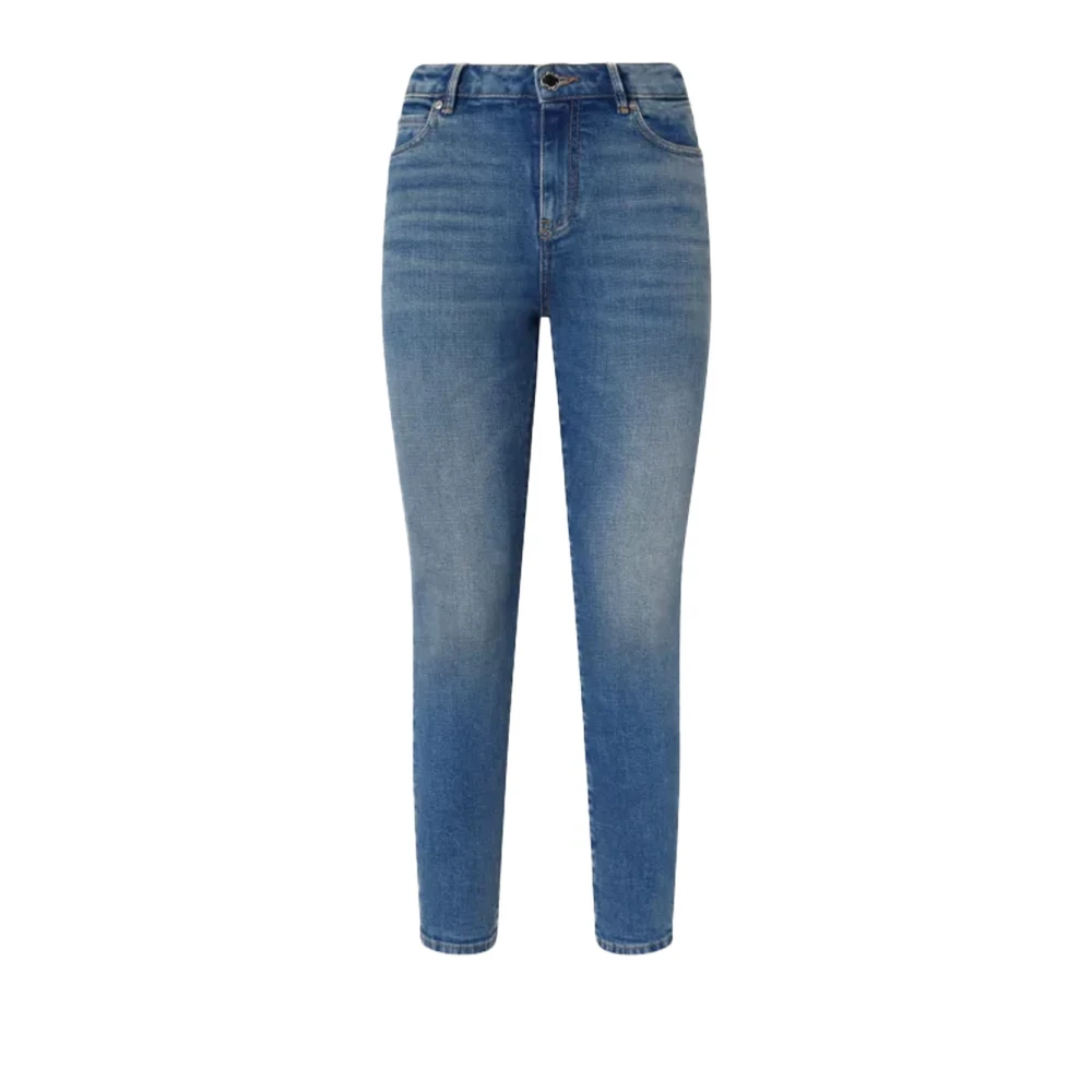 Pinko Women's Blue Cropped Jeans, W27, Sabrina Skinny Jeans With Rhinestones