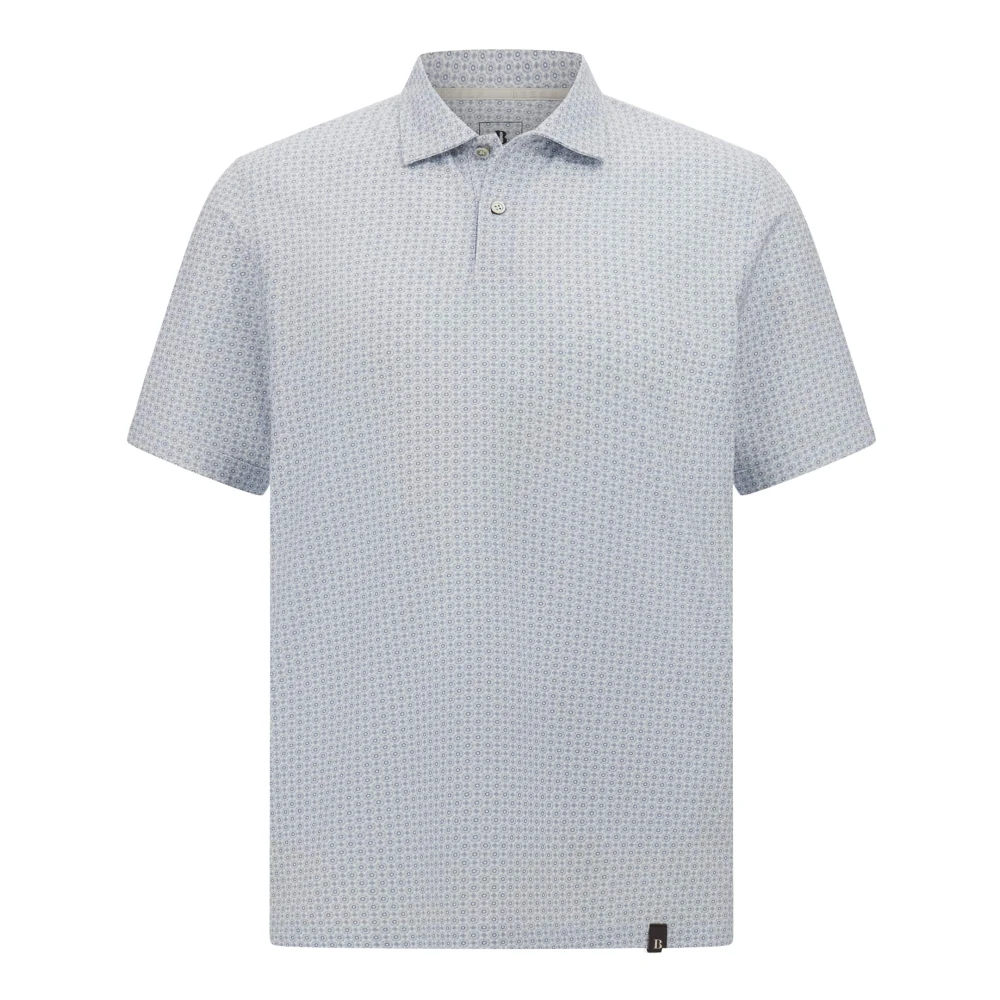Boggi Milano Poloshirt van katoenmix jersey Blue Heren