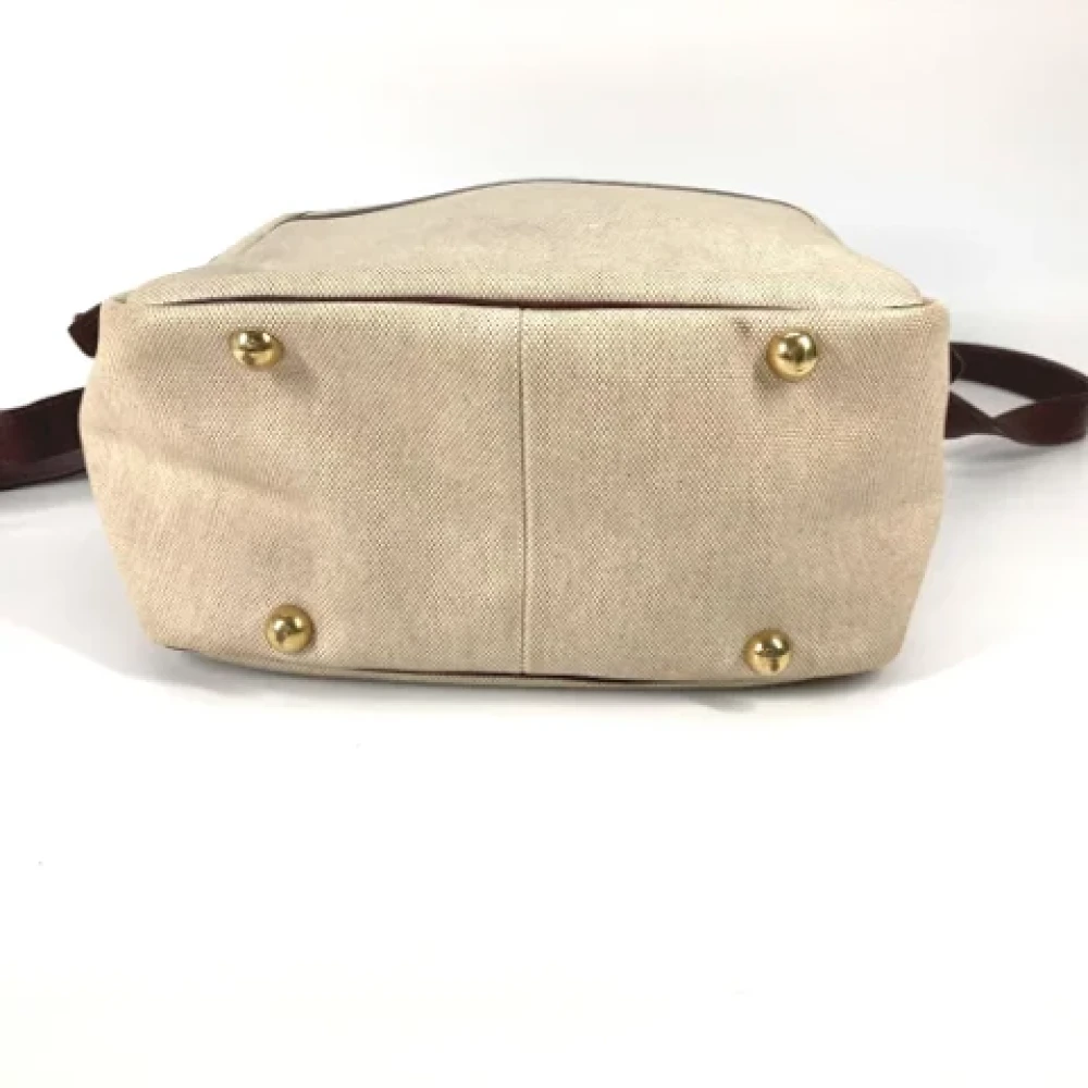 Hermès Vintage Pre-owned Fabric shoulder-bags Beige Dames