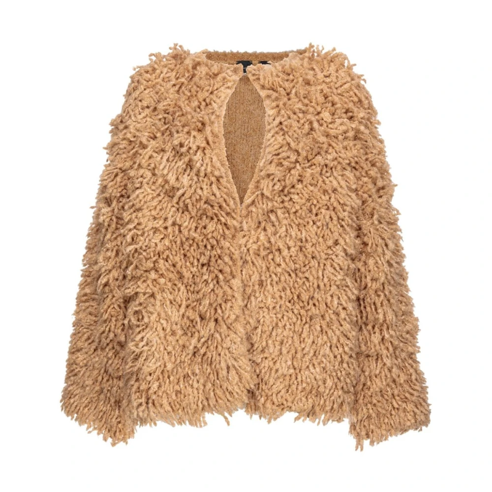 Pinko Shearlingjassen met uitsparingen Brown Dames