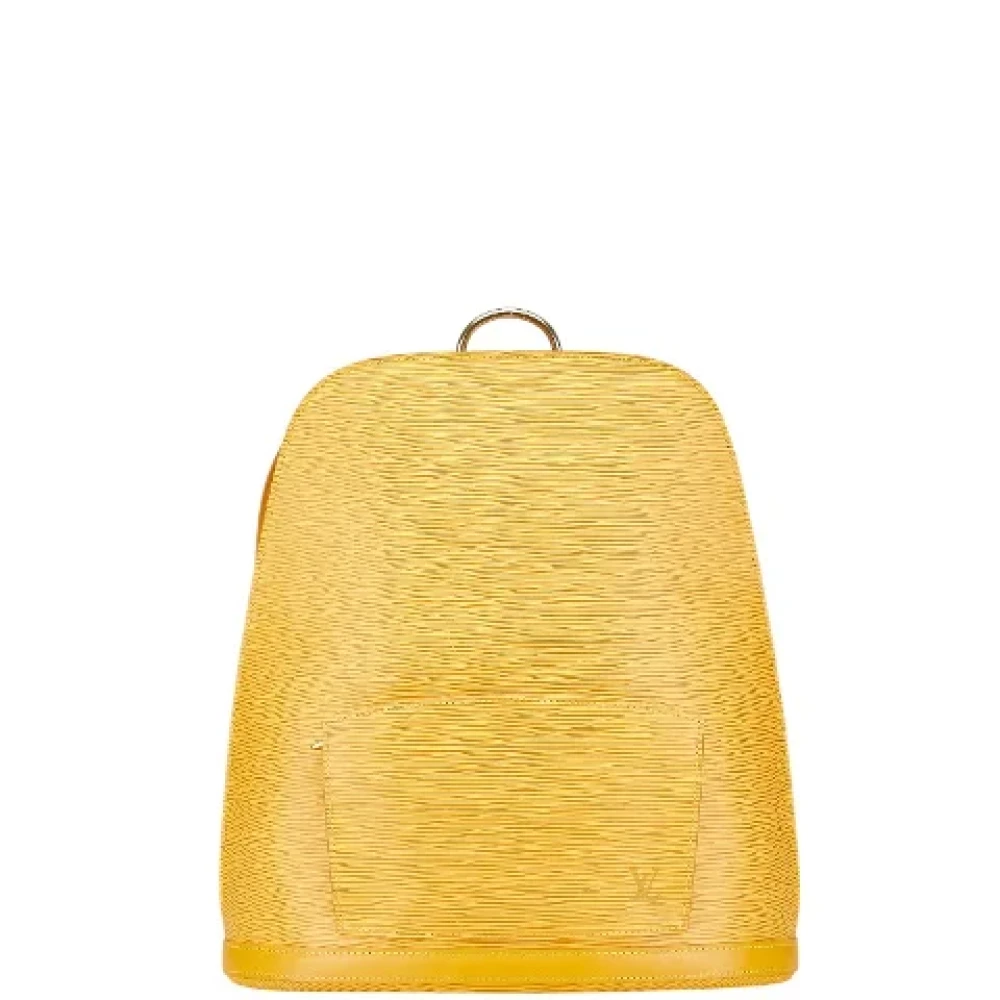 Louis Vuitton Vintage Pre-owned Leather backpacks Yellow Dames