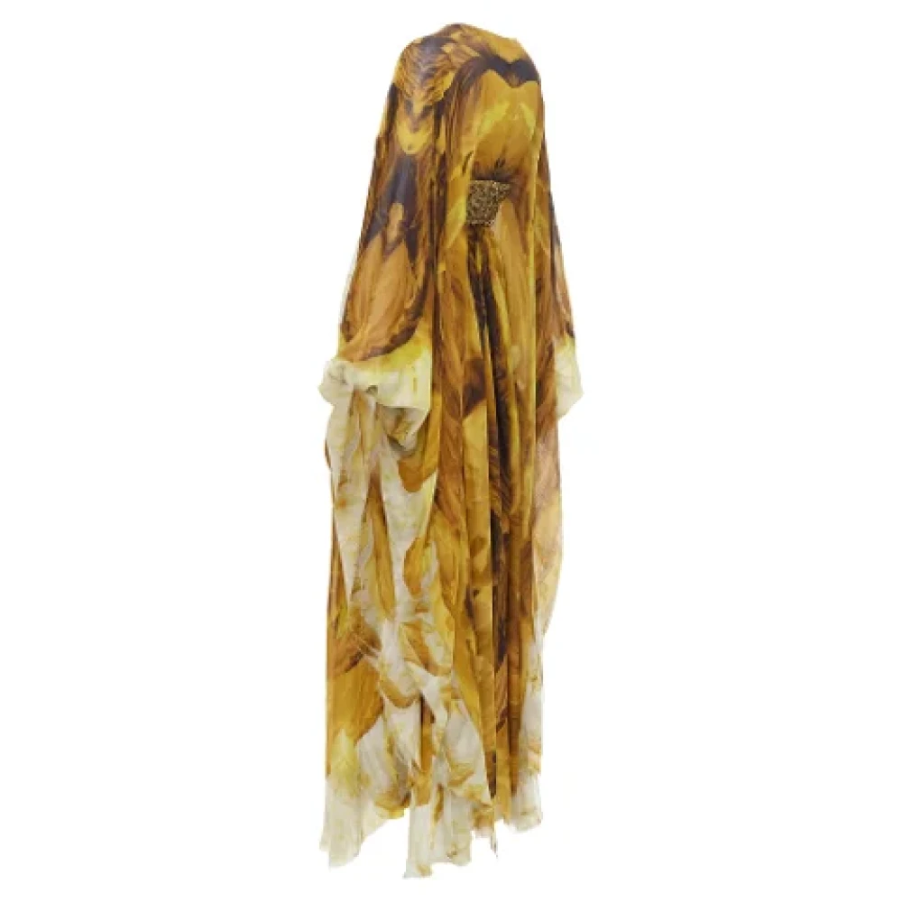 alexander mcqueen Silk dresses Yellow Dames