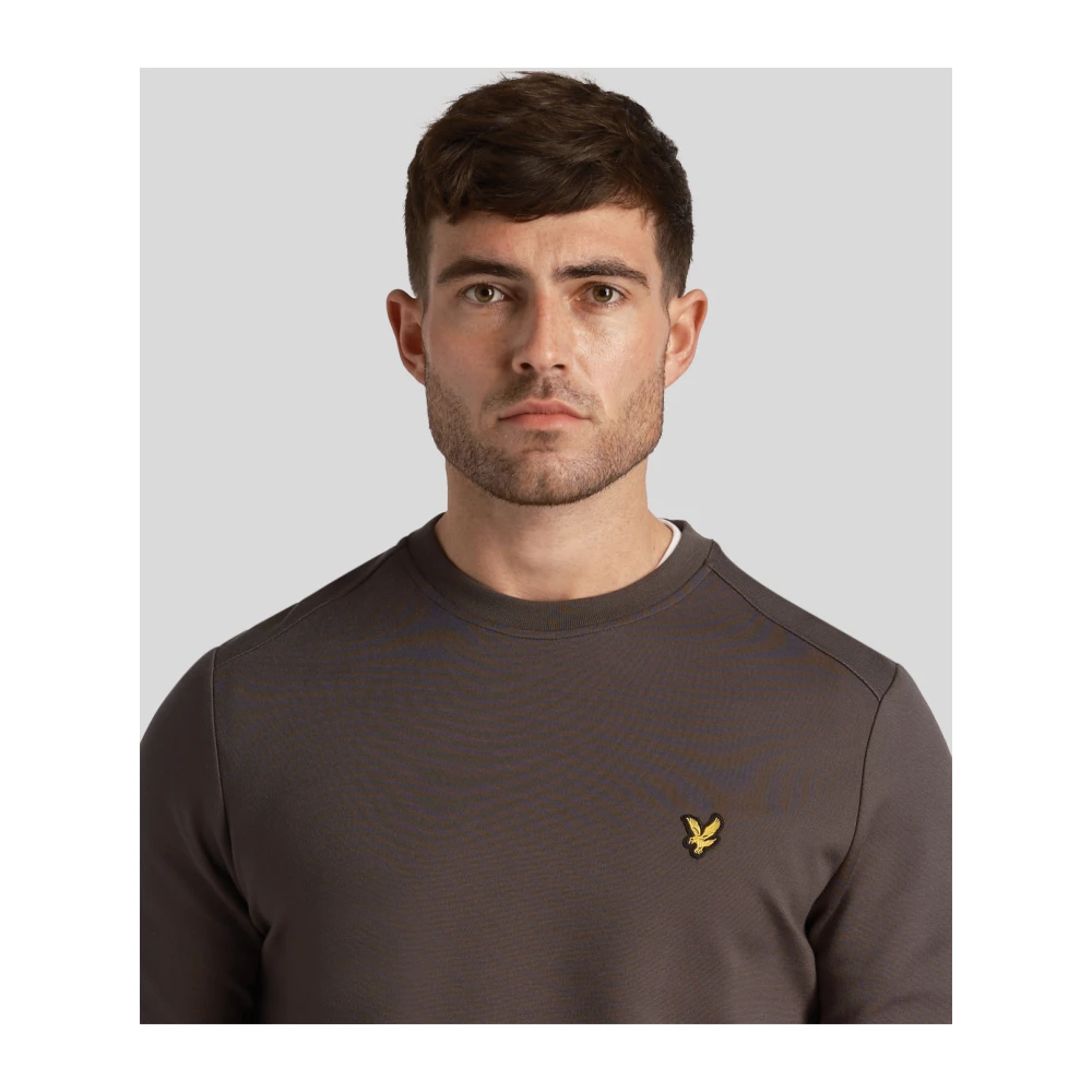Lyle & Scott Fly Fleece Crew Neck Midlayer Gray Heren