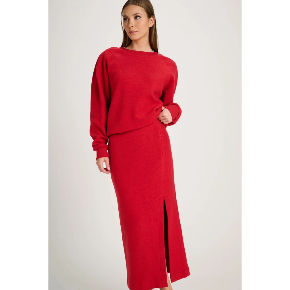 March23 Zacht Sweatshirt met Capuchon Red Dames