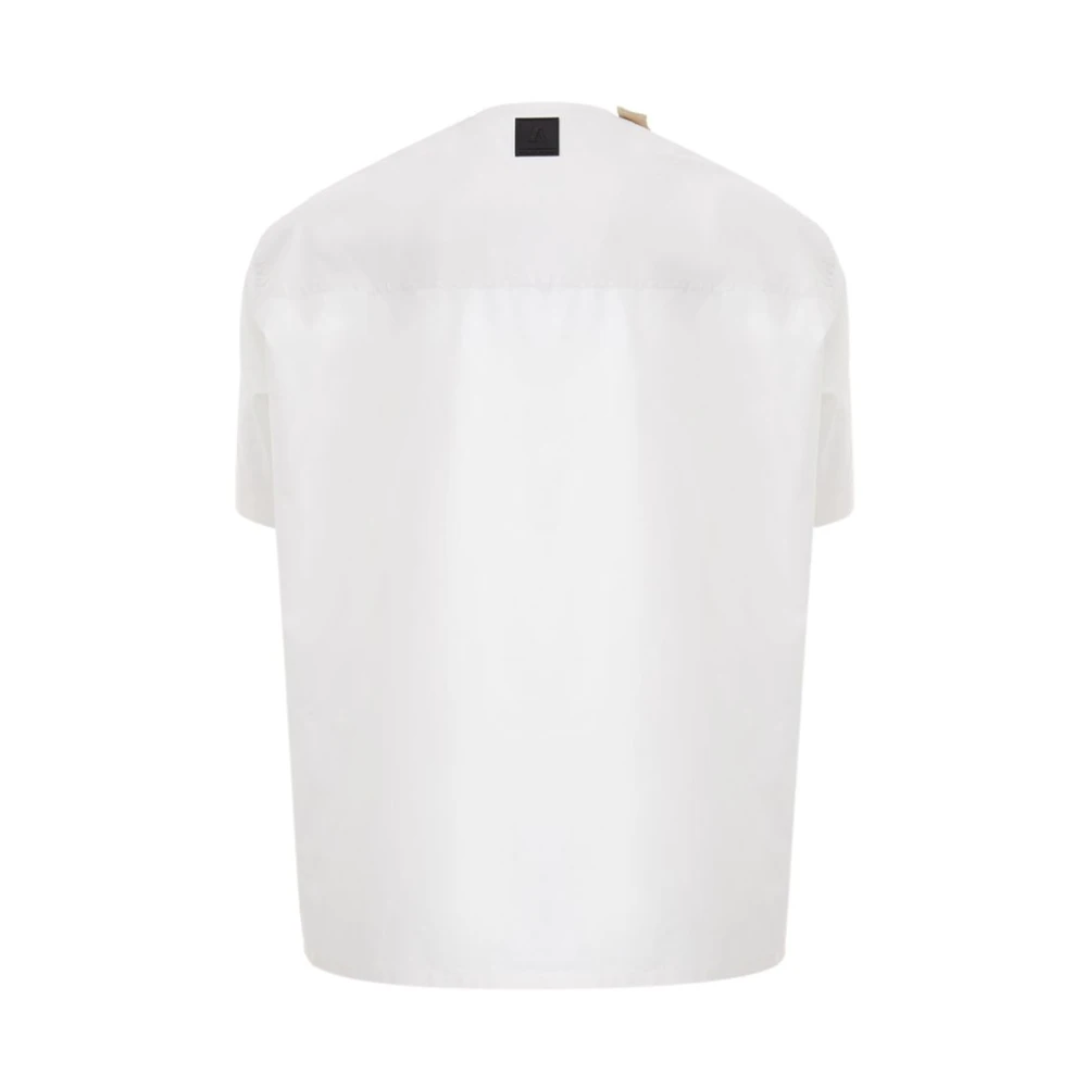 Emporio Armani Witte Oversized T-Shirt met Zijdelingse Sluiting White Heren