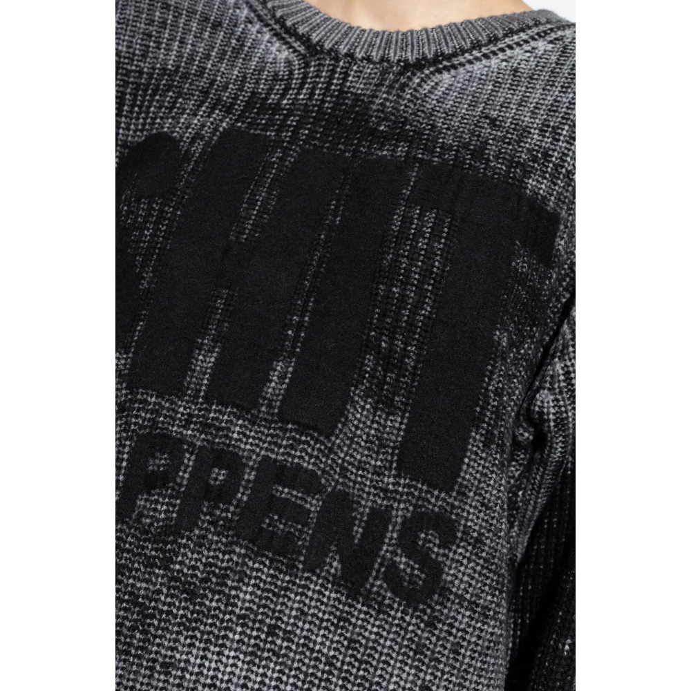 R13 Happens Boyfriend Trui Black Dames