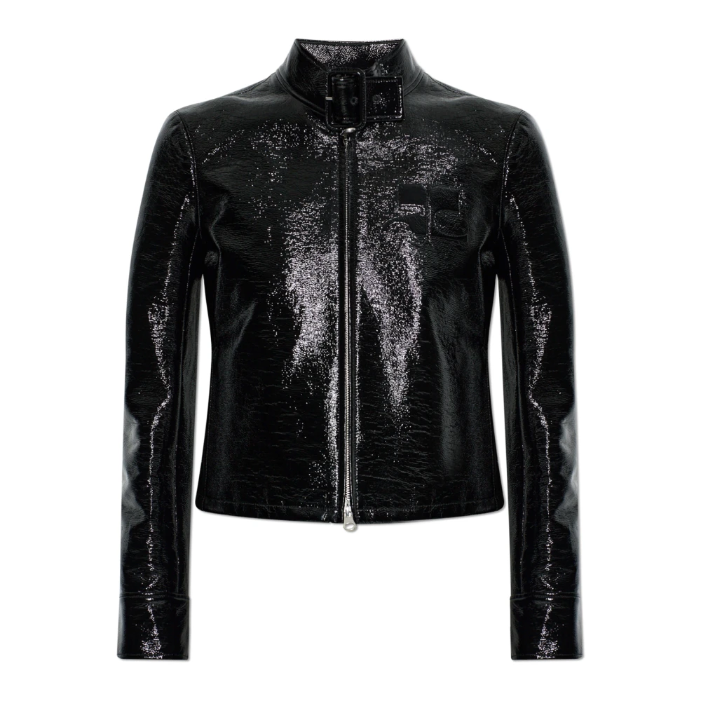 Courrèges Donna Nero - City Vinyl Jacket - Jackets - S