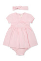 pink-casual-short-sleeved-dress-set