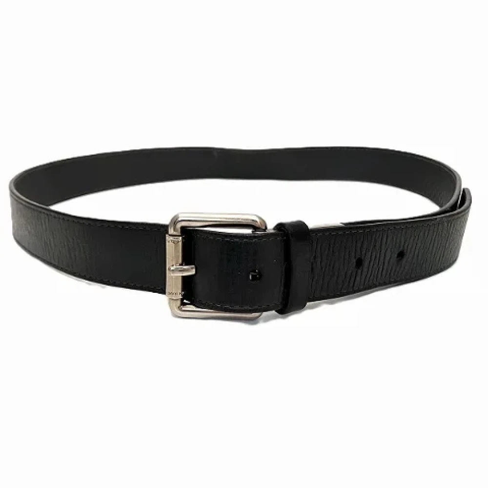 Louis Vuitton Vintage Pre-owned Leather belts Black Dames
