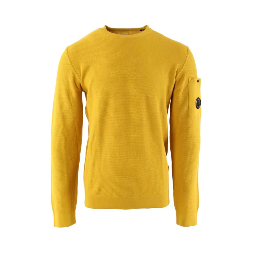 C.P. Company Rondhals gebreide trui Yellow Heren