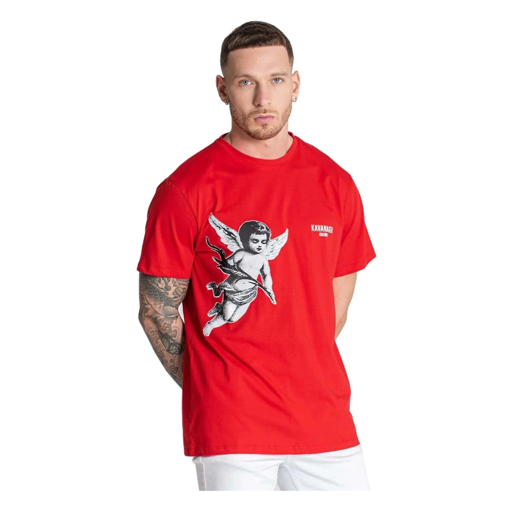 Gianni Kavanagh Engel T-shirt Red Heren