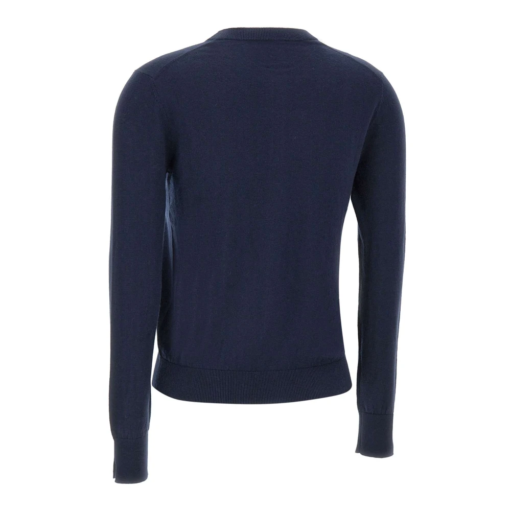 Sun68 Navy Blauwe Vest met Witte Profielen Blue Dames