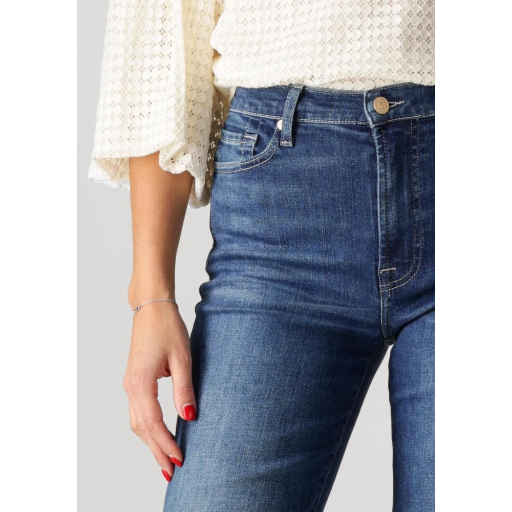 7 For All Mankind Jeans Straight Pre-owned Blue Dames