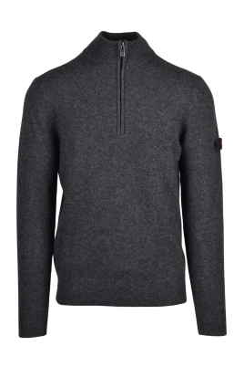Pullover med dragkedja