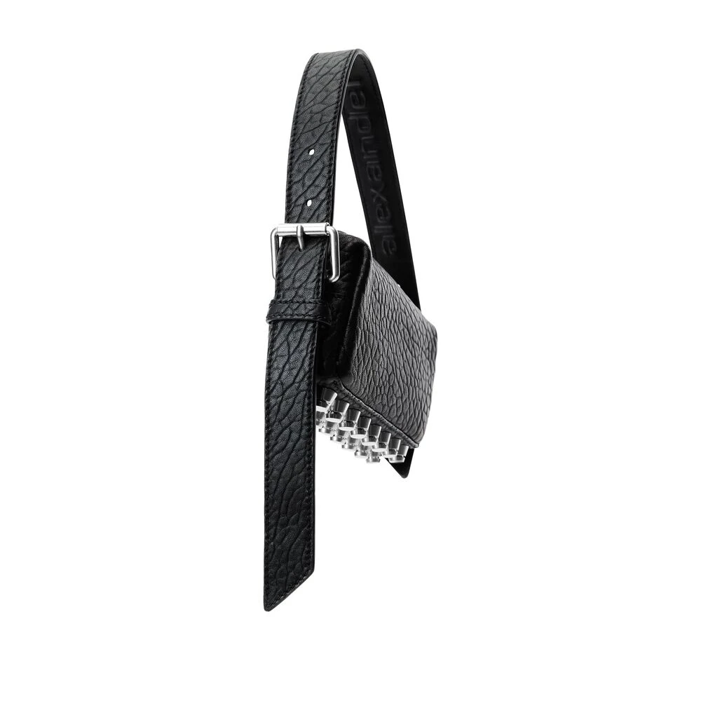 alexander wang Studded Zwarte Lamsvacht Crossbody Tas Black Dames