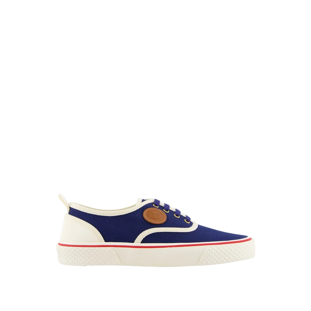 Valentino Garavani Blue Indigo Canvas Trainers - Male - Sneakers - 7 Uk - Shoes