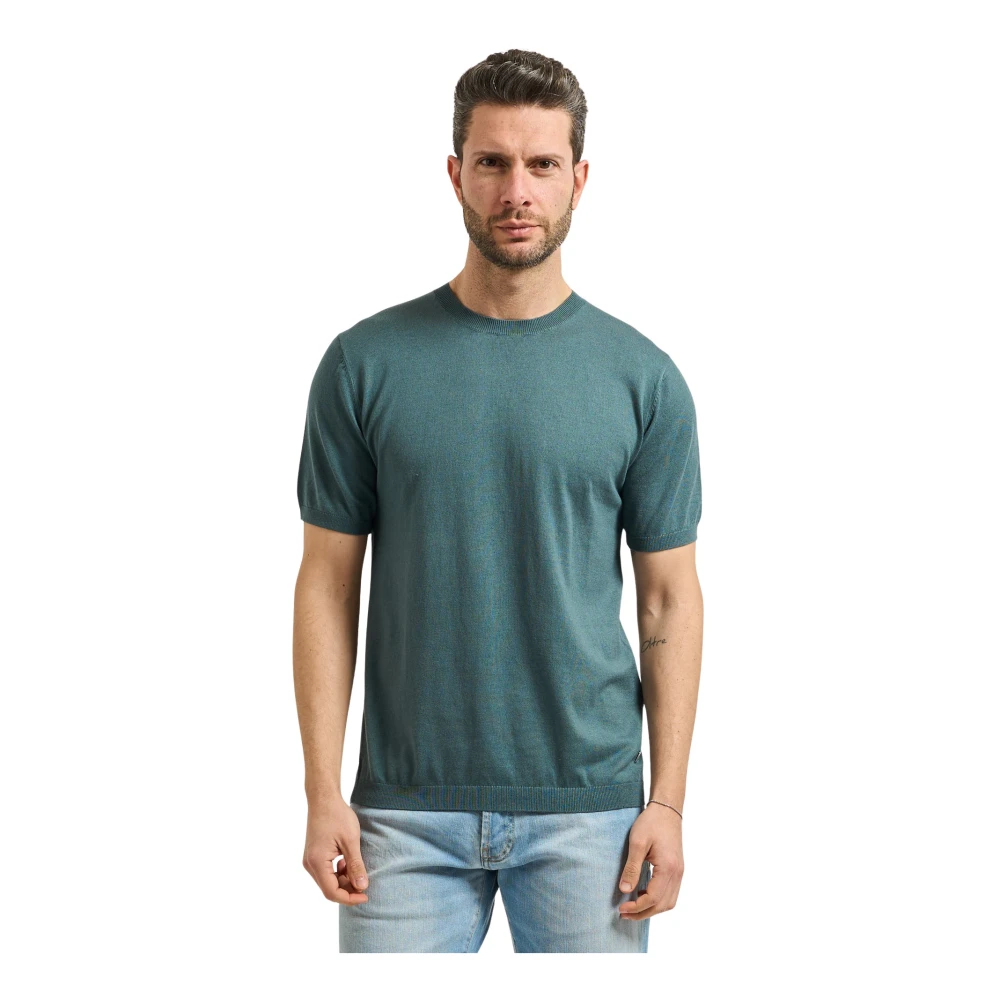 Liu Jo Uomo Verde - T-Shirt In Maglia Misto Seta - Knitwear - L