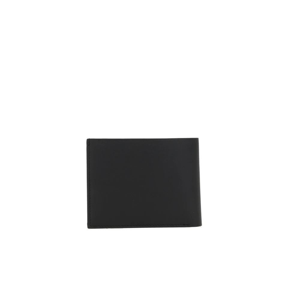 Jil Sander Zwarte leren billfold portemonnee Black Heren