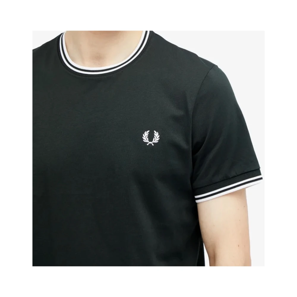 Fred Perry Twin Tipped Tee Night Green Heren