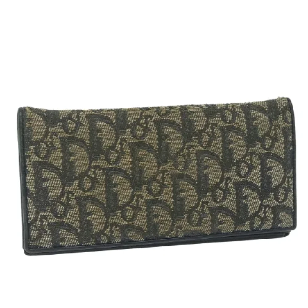 Dior Vintage Pre-owned Canvas wallets Blue Dames