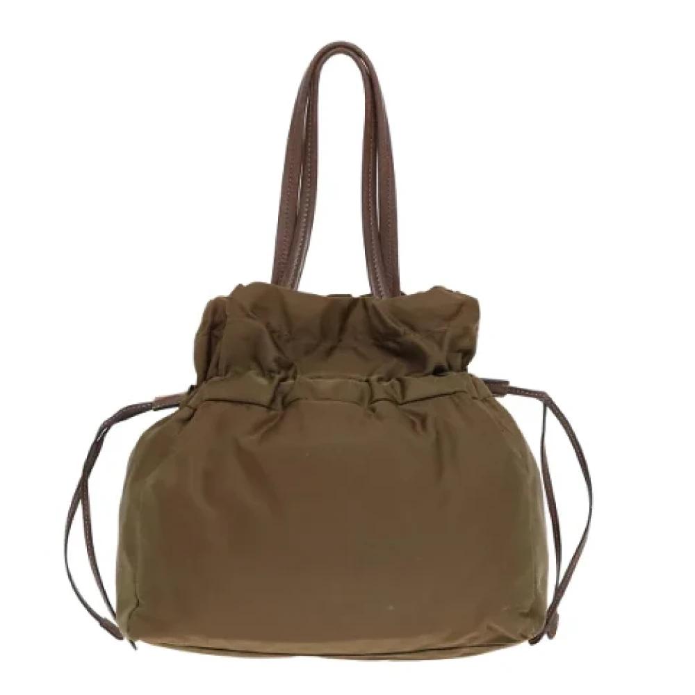 Prada Vintage Pre-owned Fabric prada-bags Green Dames