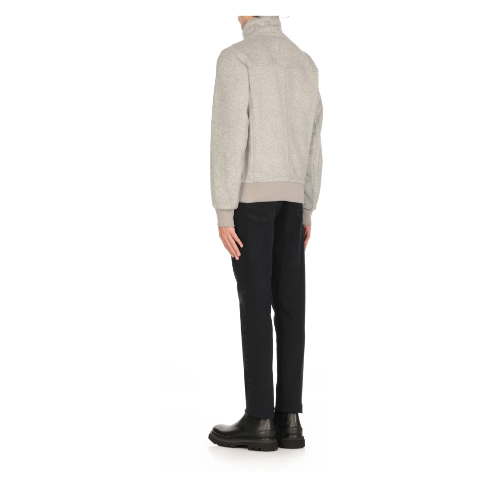 Stewart Grijze wollen blend jas met hoge kraag Gray Heren
