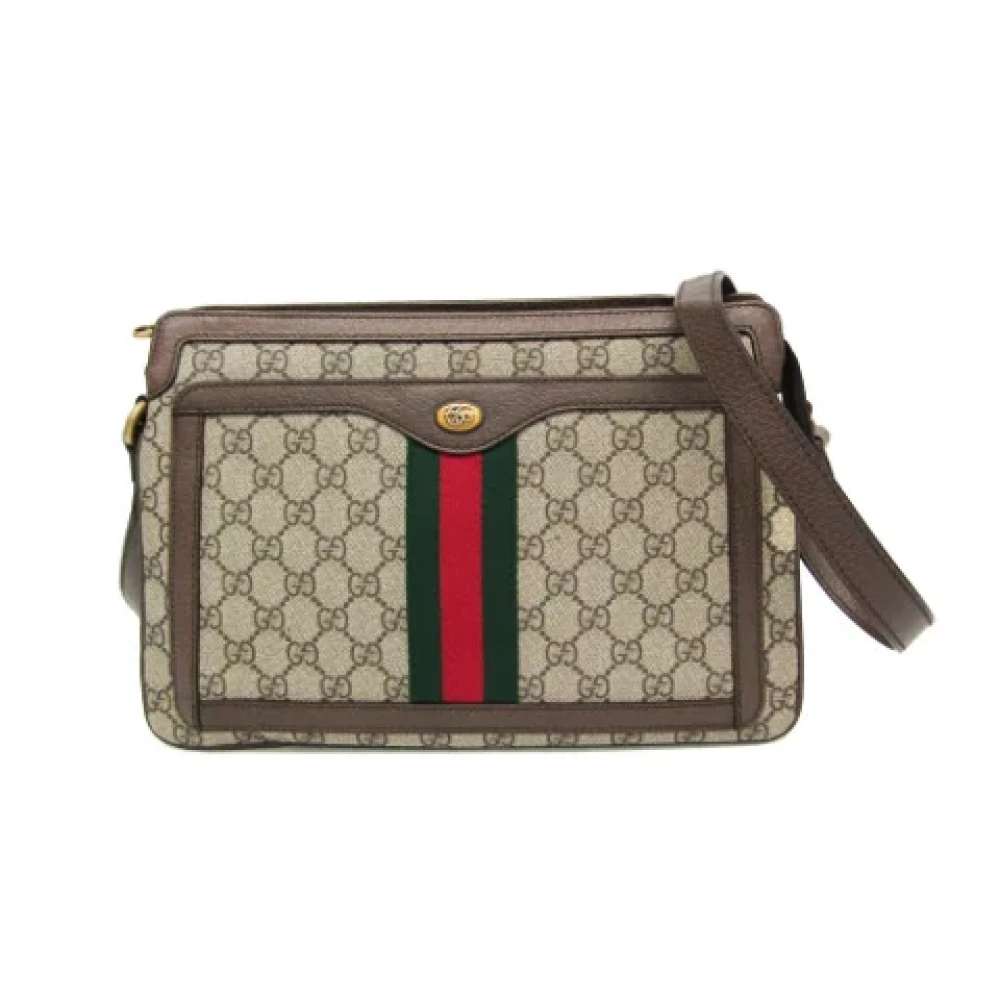 Gucci Vintage Pre-owned Canvas clutches Beige Dames