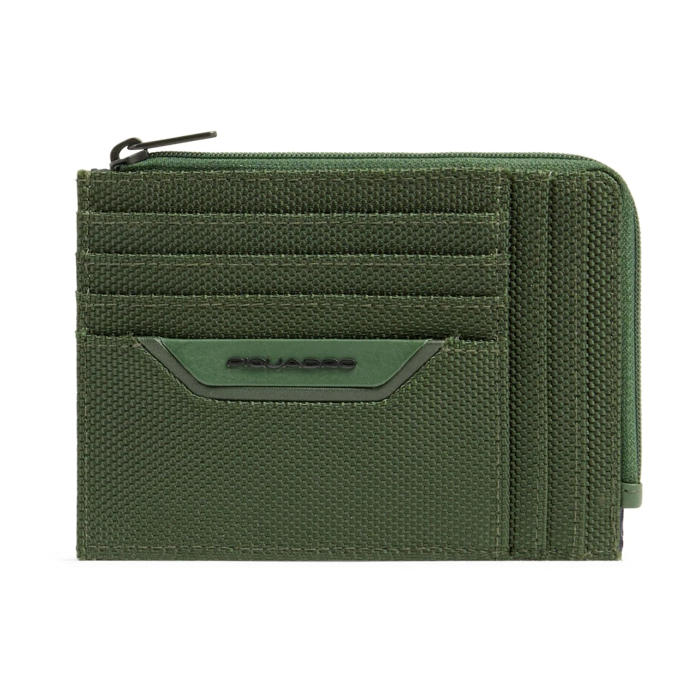 Piquadro Homme Vert Accessoires, Taille: One Size Porte-Monnaie Zippé