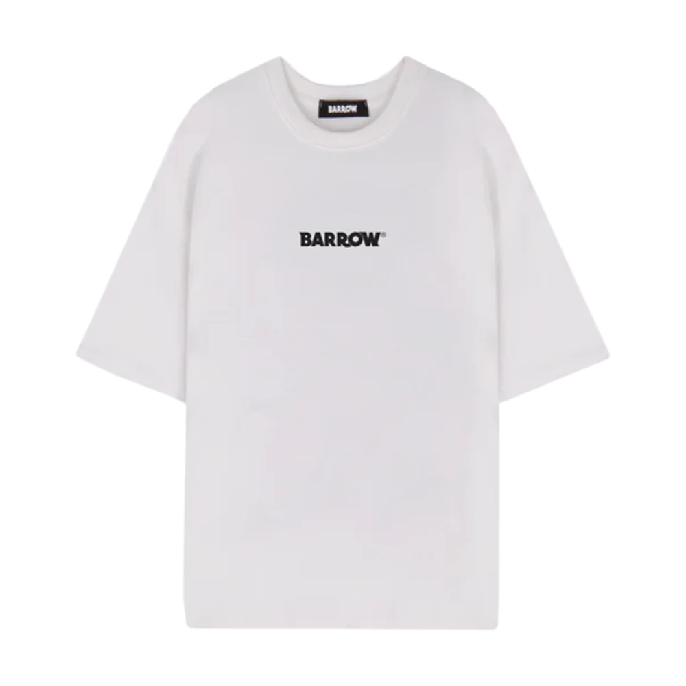 Barrow Witte Crew Neck T-shirt Bubble Writing White Heren