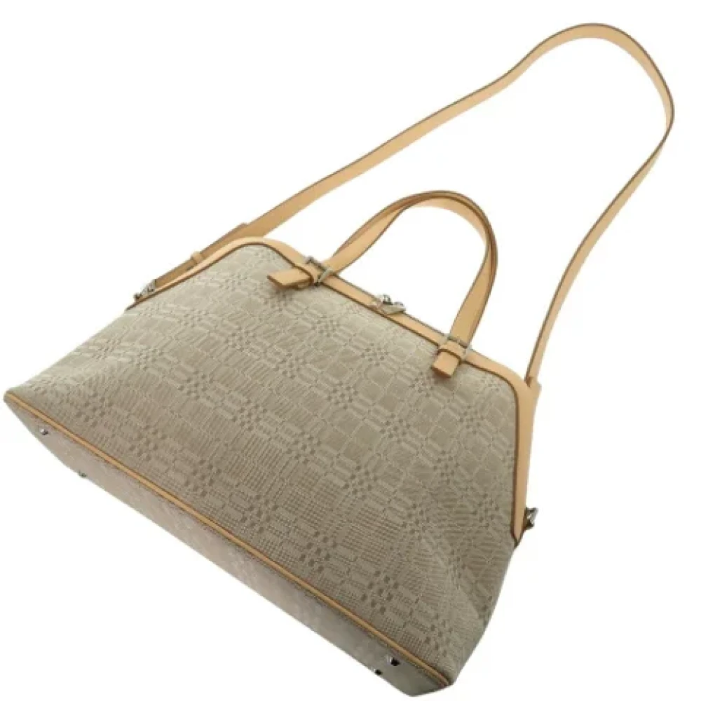Burberry Vintage Pre-owned Canvas handbags Beige Dames