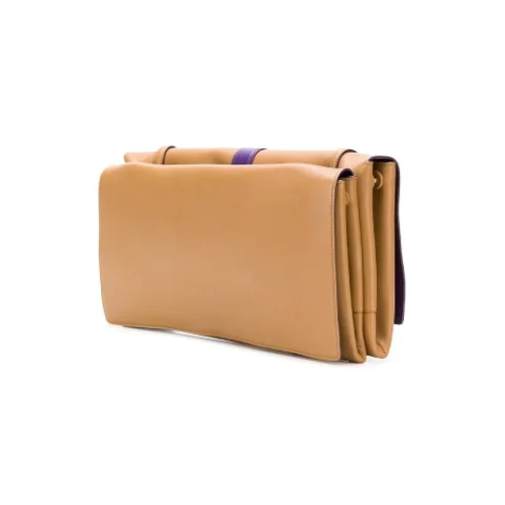 Prada Vintage Pre-owned Leather prada-bags Beige Dames