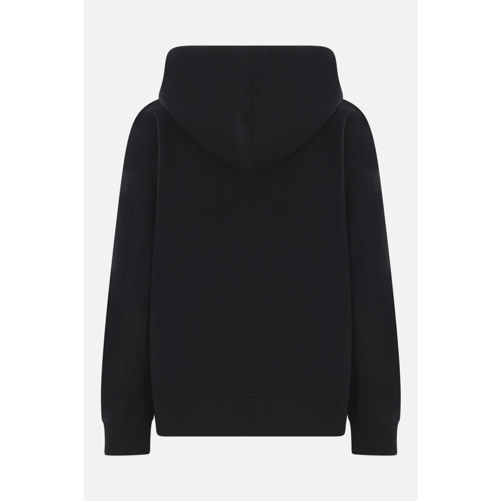 Max Mara Zwarte hoodie met logo jacquard Black Dames