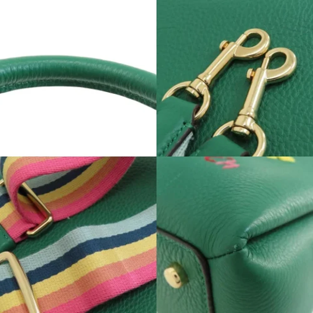 Coach Pre-owned Leather handbags Green Dames