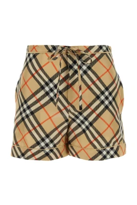 Check Silk Shorts