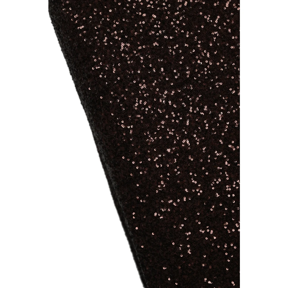 Twinset Pailletten Geborduurde Lange Rok Brown Dames