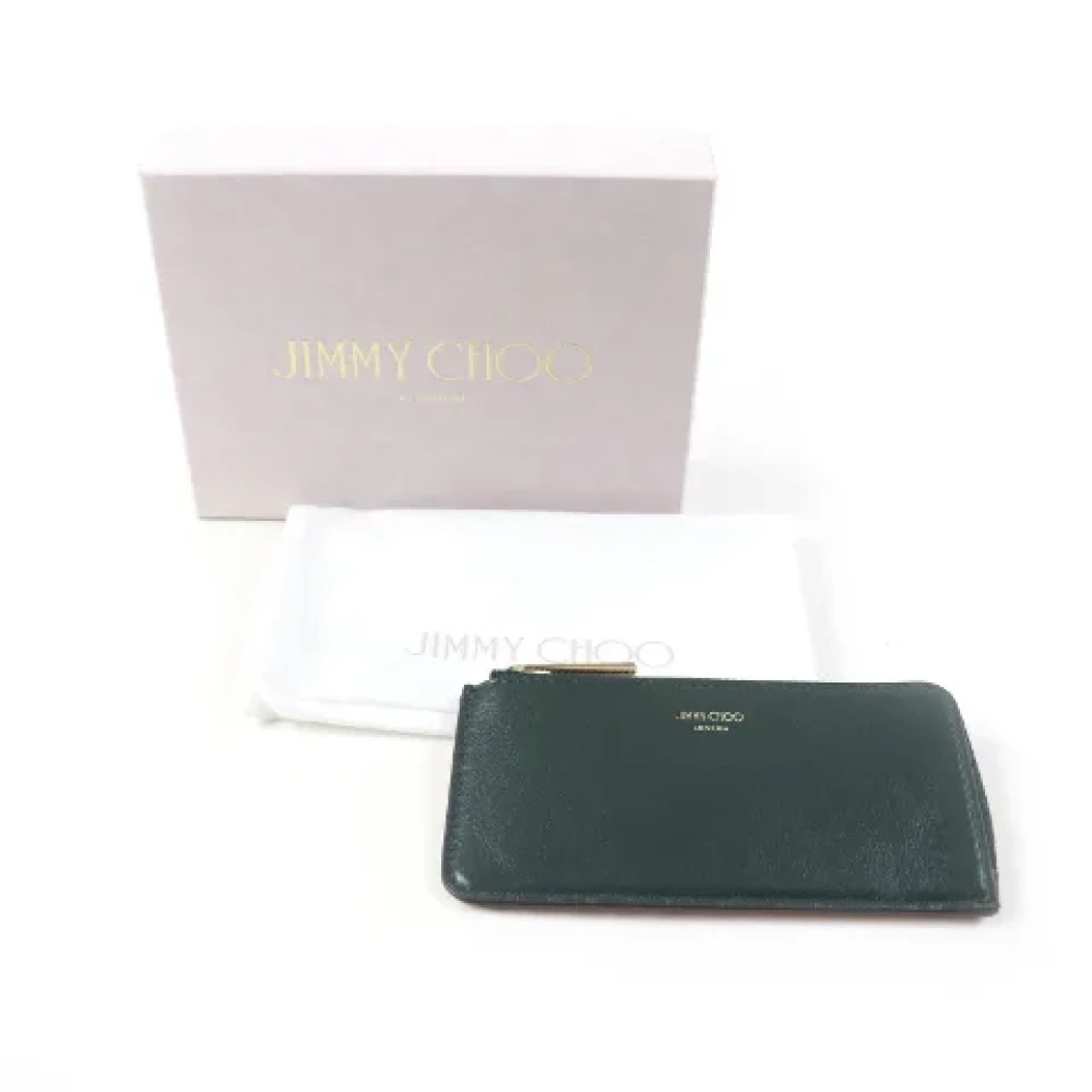 Jimmy Choo Pre-owned Leather wallets Green Dames