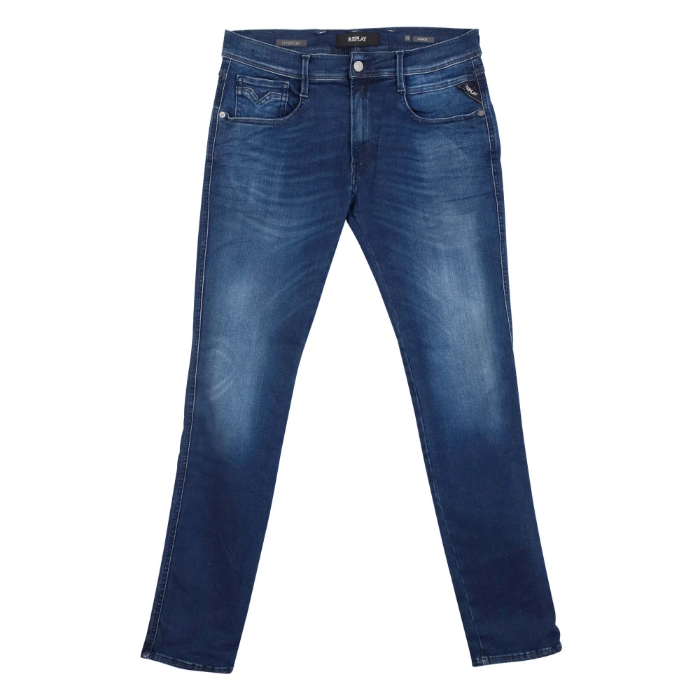 Replay Blauwe Jeans met 4 Zakken Stijl M914 000 661 E05 Blue Heren