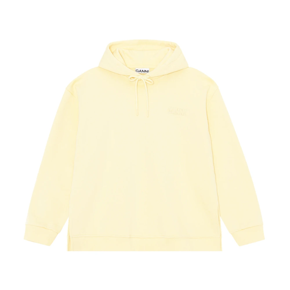 Ganni Women's Yellow Zip-Throughs, 2XS/Xs, Oversized Hoodie