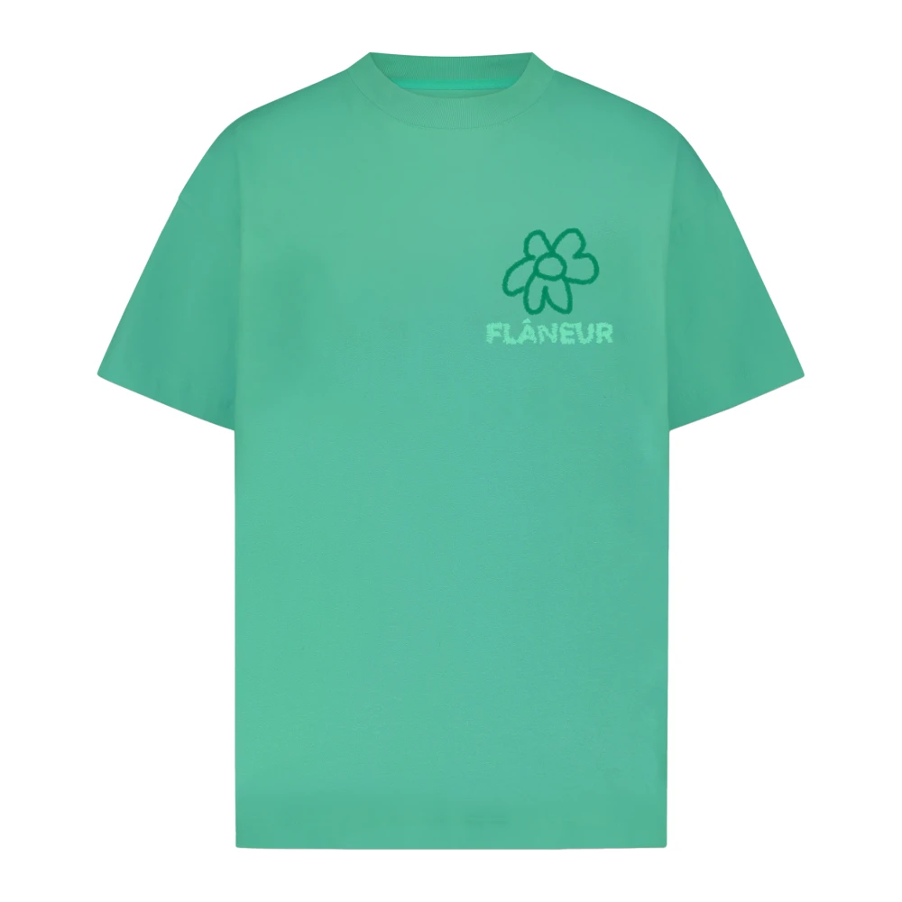 Grøn Flower Doodle T-Shirt