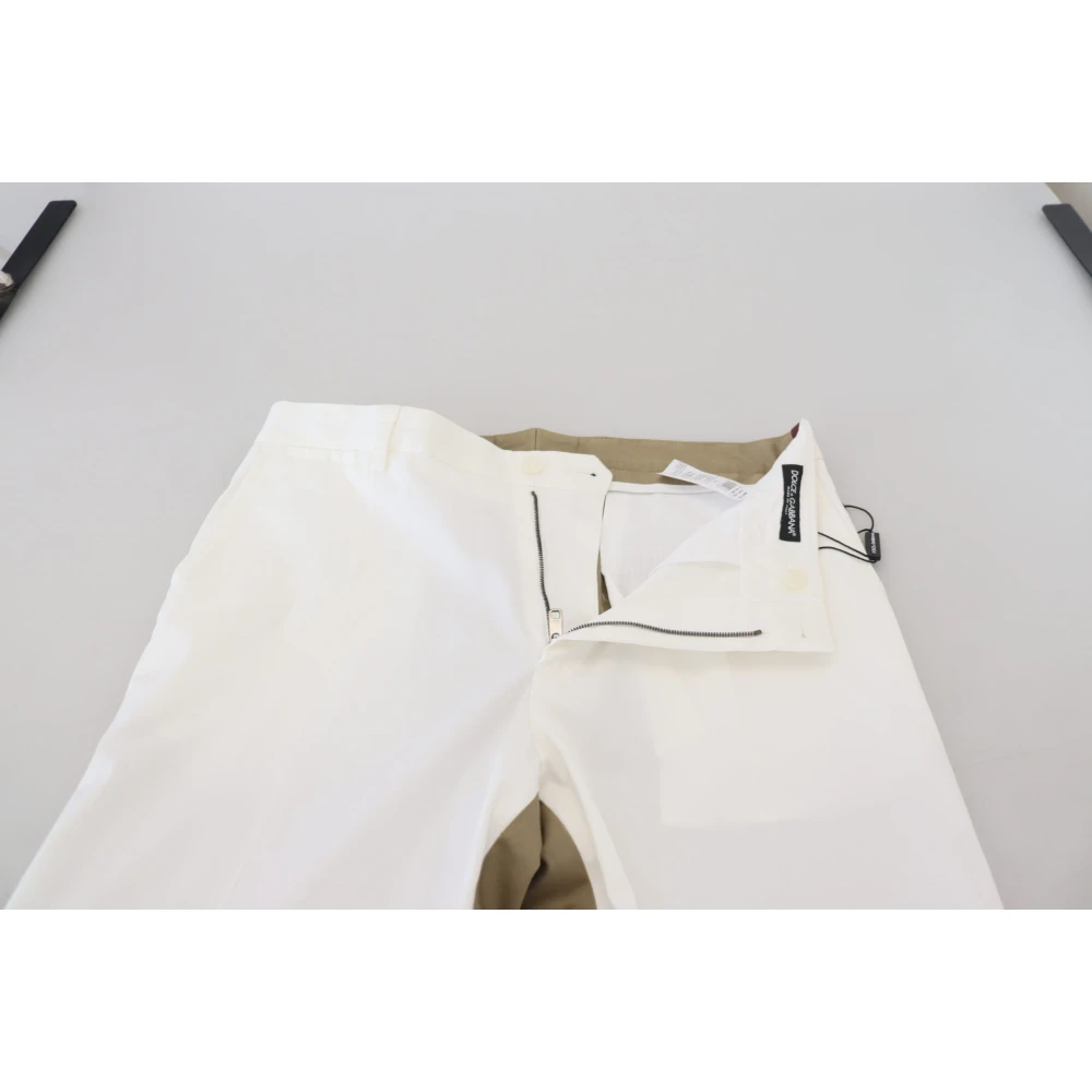 Dolce & Gabbana Chique tweekleurige katoenen broek White Heren