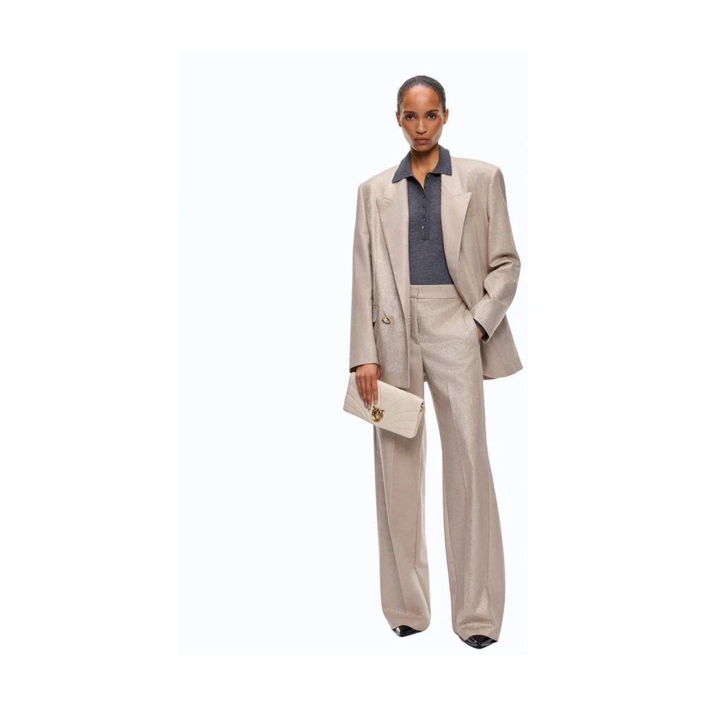 Pinko Mujer Beige Pantalones, Talla: M