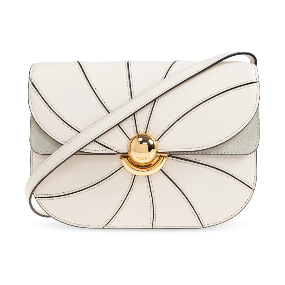 Furla Vrouw Beige Tassen Dames, One Size, Leer, Sfera Kleine Schoudertas