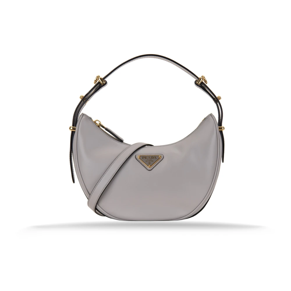 Prada Gray Shoulder Bags, Female, One Size, Handbags
